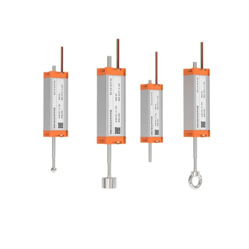 

Electronic linear displacement sensor for injection molding machine self-resetting resistive ruler