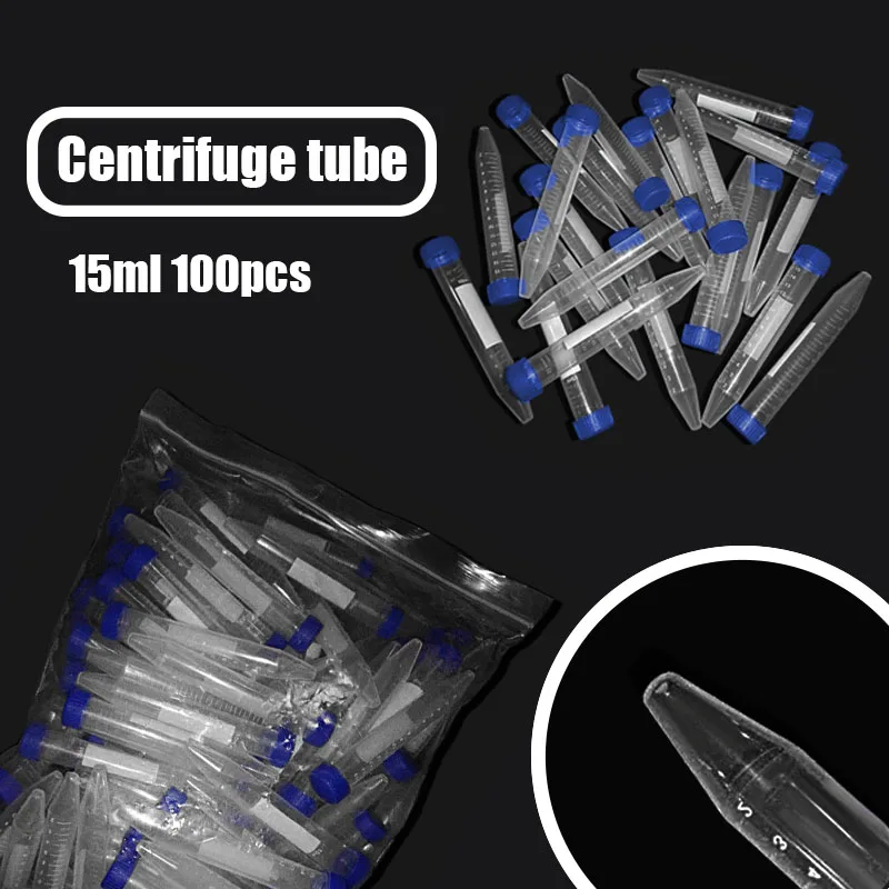 

100PCS 15ML Centrifuge Tube Can Test Tubes With Lids Container Laboratory Supplies