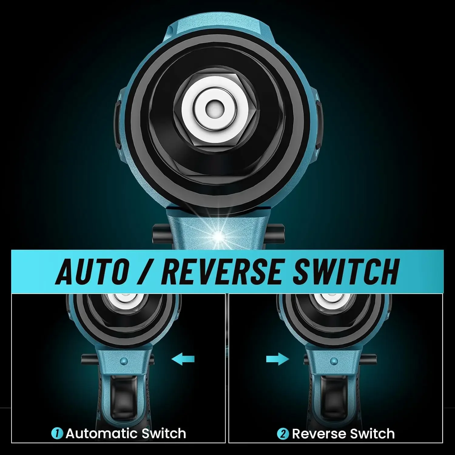 Cordless Rivet Gun, Brushless Rivet Nut Tool with 2x21V Batteries, Quick Change Nosepieces, Variable Speed, 30Pcs Rivets