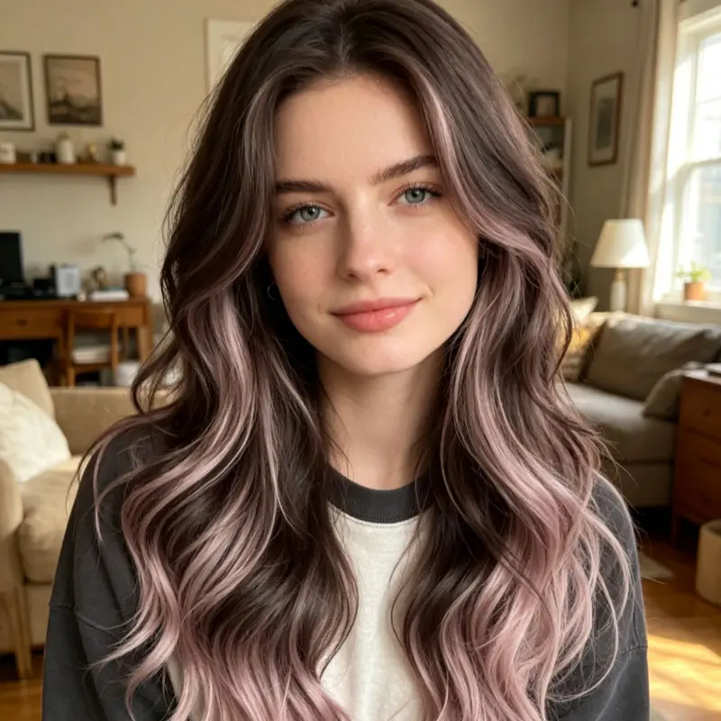 Synthetic Women's Hair Extensions with Gradient Color, 48cm / 19inch V-Shaped Long Curly Clip-In Hair Extensions, Smooth and Tangle-Free, Suitable for Daily Use, Dating, Photo Shoots, and Photography Best Gift Options
