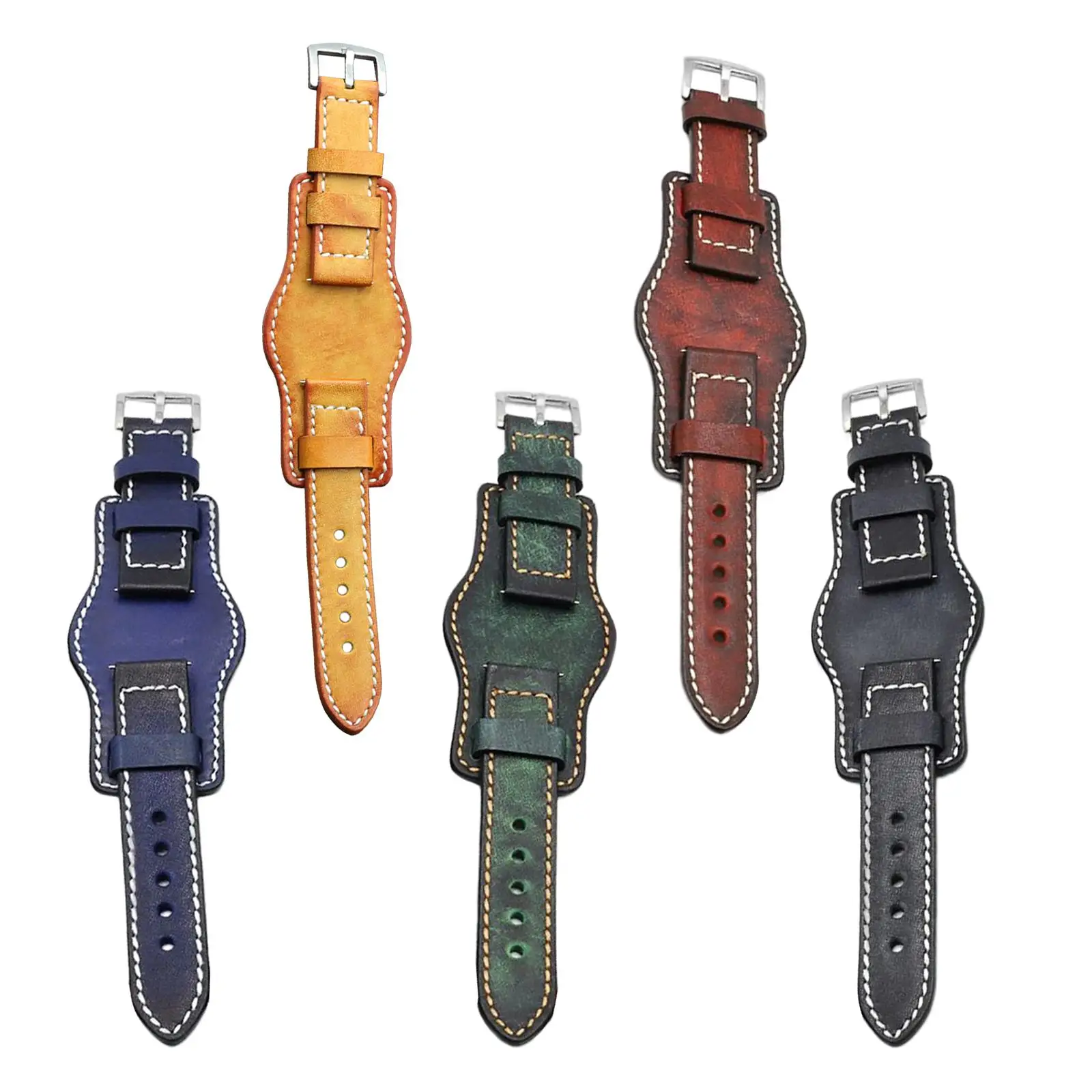 Vintage Wristband Strap Width 20mm Handmade Easy to Install with Holes on The