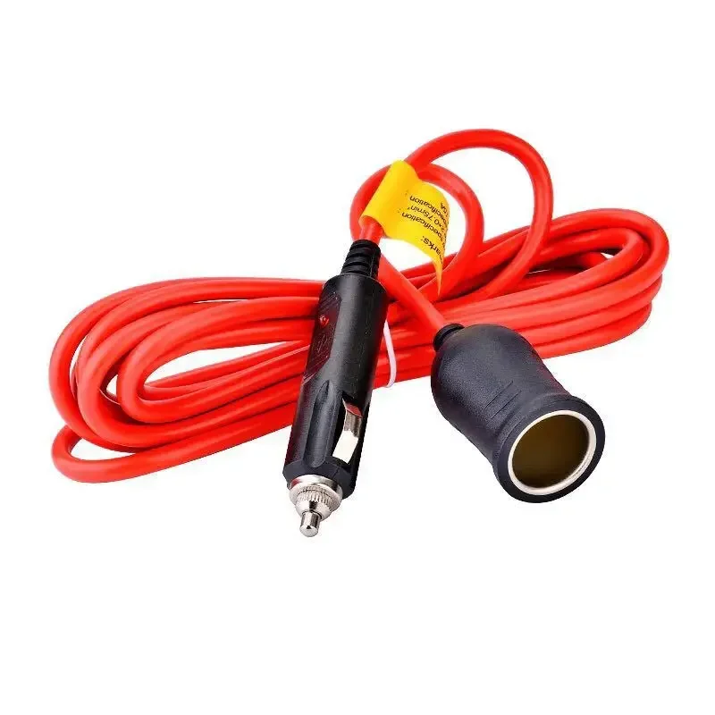 Adaptador para encendedor de cigarrillos de coche, Cable de extensión de enchufe de 12V y 24V, cargador con estilo, enchufe hembra, 3,6 M