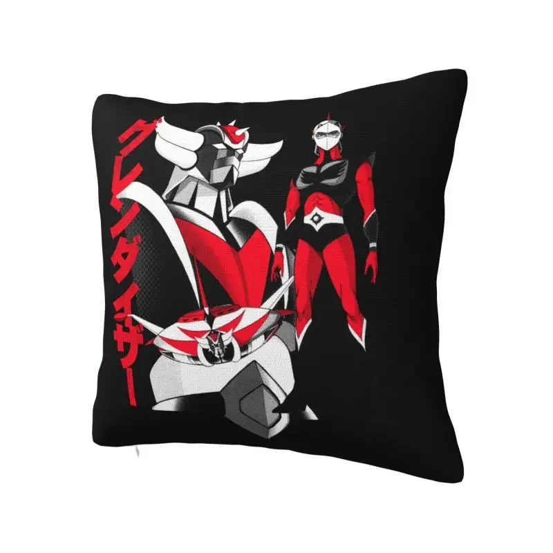 Goldorak Gurendaiza Pillow Case 40x40cm Decor Home Anime Ufo Robot Goldrake Luxury Cushion Cover Velvet Pillowcase