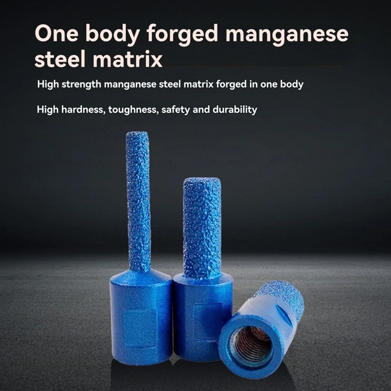 3PCS M10 Thread Brazed Milling Cutter High-Quality Diamond Drill Bit For  Tile Marble Glass Drill Cutting