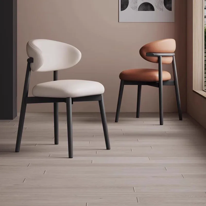 Sedie da pranzo pigre in legno Minimalista Confortevole in attesa Sedie da pranzo uniche Lounge Eventi per feste di lusso Sillas Mobili per la casa