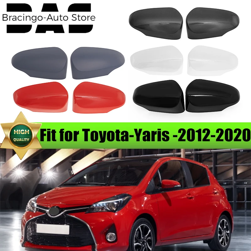 Fit For Toyota Yaris 2012 2013 2014 2015 2016 2017 2018 2019 Outside Rearview Mirror Cover Wing Door Side Shell Cap Housing