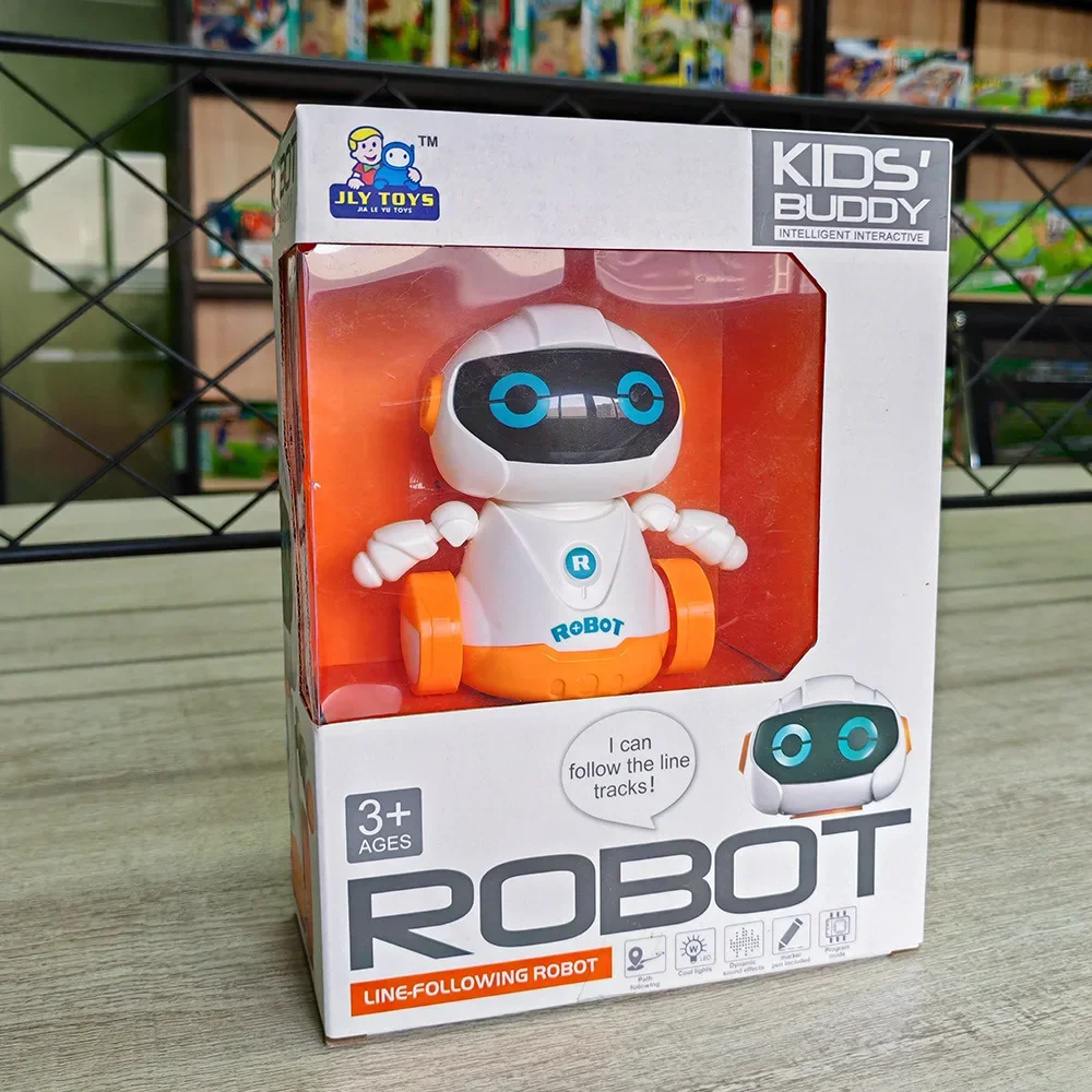 Smart Line-Tracking Robot Toy with Sound Effects Interactive Educational Robot for Kids' STEM Holiday Gifts