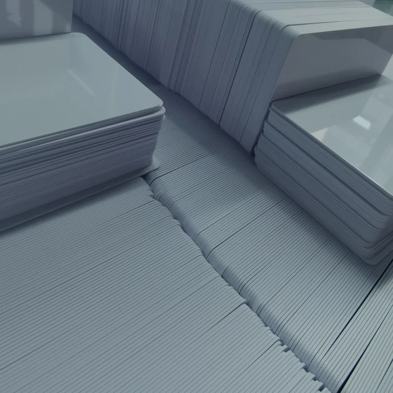 100pcs SUNLAN Double-sided printable Credit card Size 85.5*54mm NFC White PVC Inkjet Dye-sublimation Blank