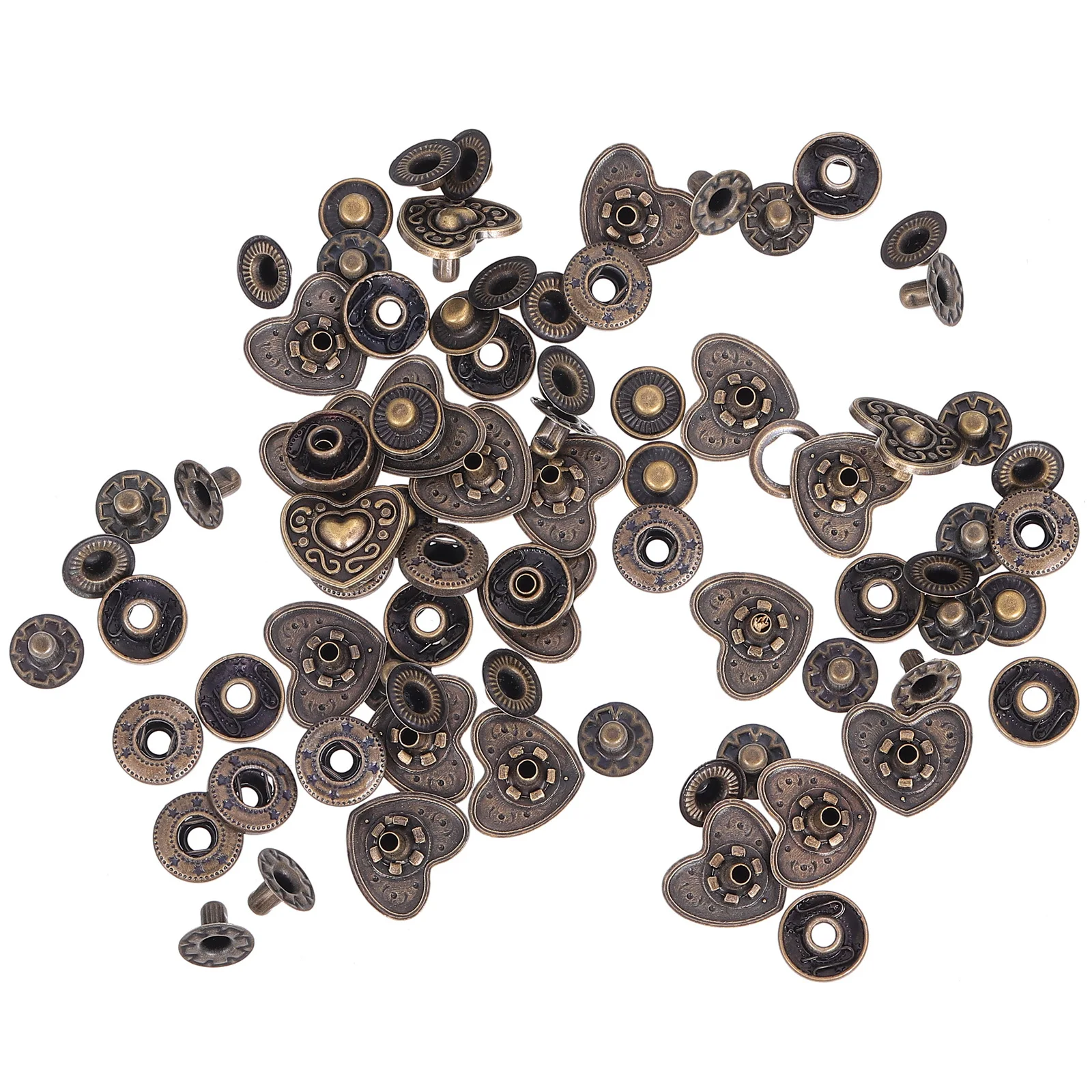 

20 set Bronze Wallet Buckle Zinc Alloy Snap Button Fastener Retro Clasp For Diy Craft Purse Decoration Handicraft Sewing