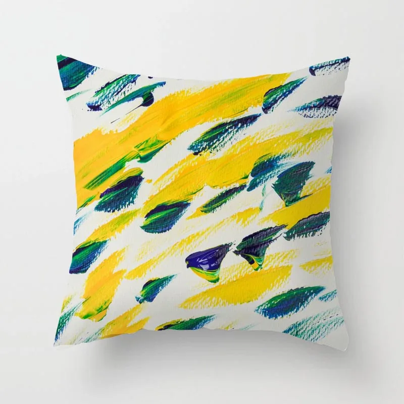 

Watercolor pattern Geometry Cushion Cover Small Throw Pillow CasePillowcase Sofa Cover Square 45cmx45cm