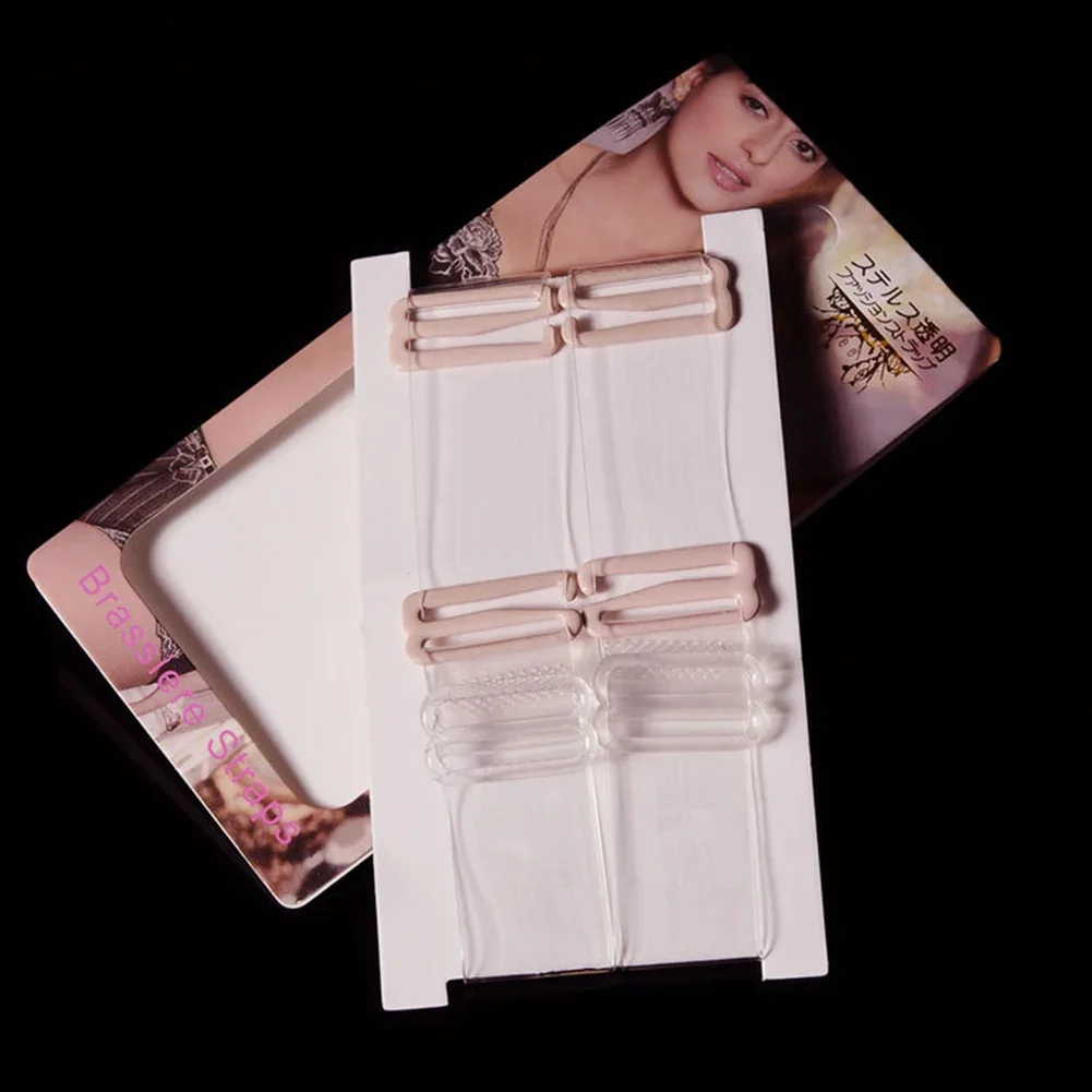 女性用調節可能な透明シリコンブラストラップ,メタルバックル,見えないベルト