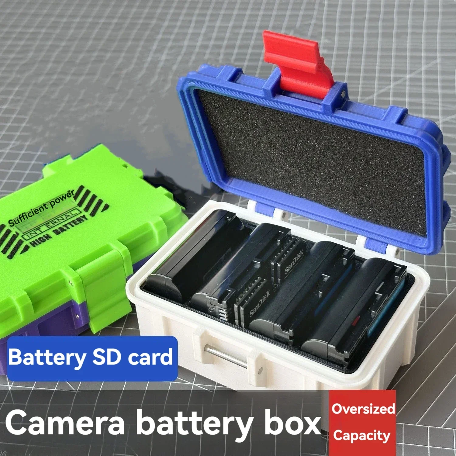 Battery Storage BoxMoisture-Proof Camera Battery Case for Canon Sony Panasonic Nikon DSLR Mirrorless