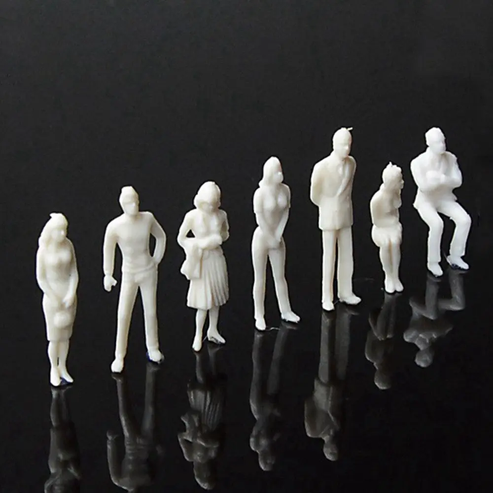 10/50Pcs White Miniature Model Figures Architectural Model Human Scale Model ABS Plastic Peoples 1:50/75/100/150/200 Scale