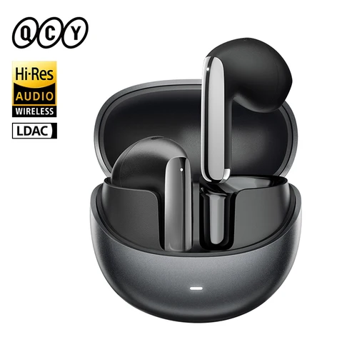 Imagen 1 del producto QCY-auriculares inalámbricos con Bluetooth 5,3, dispositivo de Audio de alta resolución, LDAC, 6 micrófonos, AI, HD, conexión multipunto, AilyBuds Pro + ANC, HT10