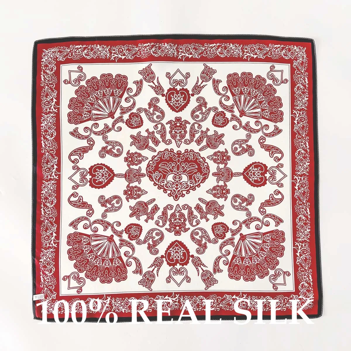 

Черный, красный, 100% натуральный шелк, квадратный шарф, модные шарфы, женские роскошные саржевые шаль с принтом, хиджаб для девочек, платок, бандана, повязка для волос