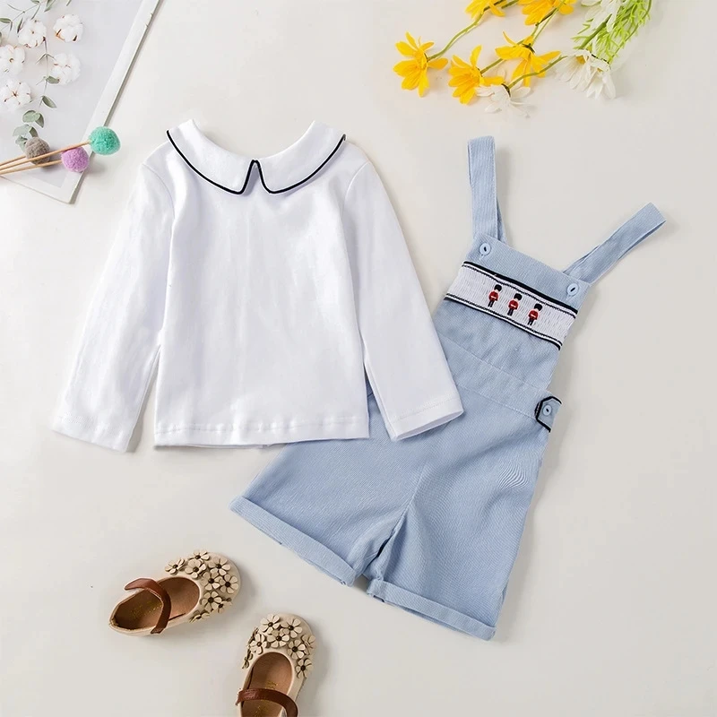 Boys Spanish Outfits Baby Clothes Infant Top And Bottom Set Baptism Gentelmene Children's Formal Suit Toddler Birthday Sets  123