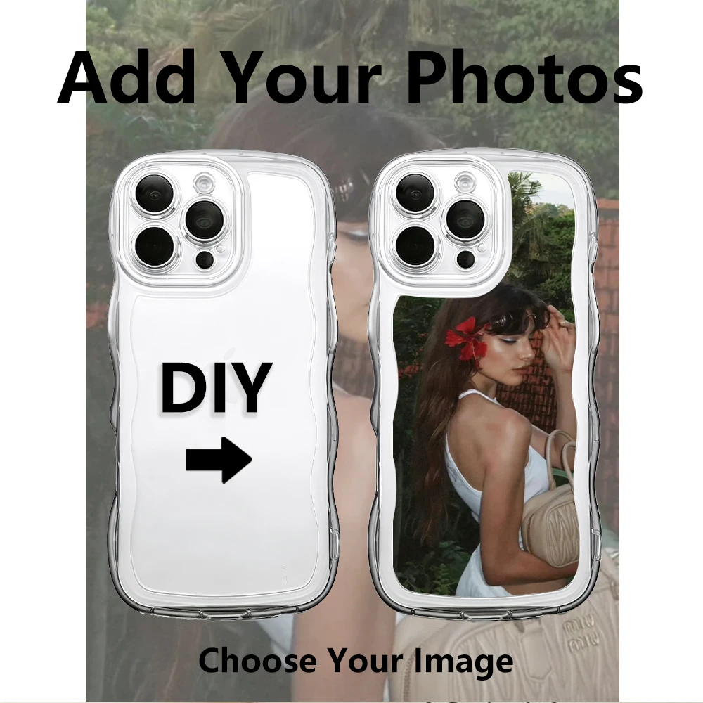 شخصية لتقوم بها بنفسك إطار موجة صور جديدة لينة حافظة من البولي يوريثان آيفون 16 15 14 13 12 11 برو Xs ماكس 16e X XR 7 8 Plus #5