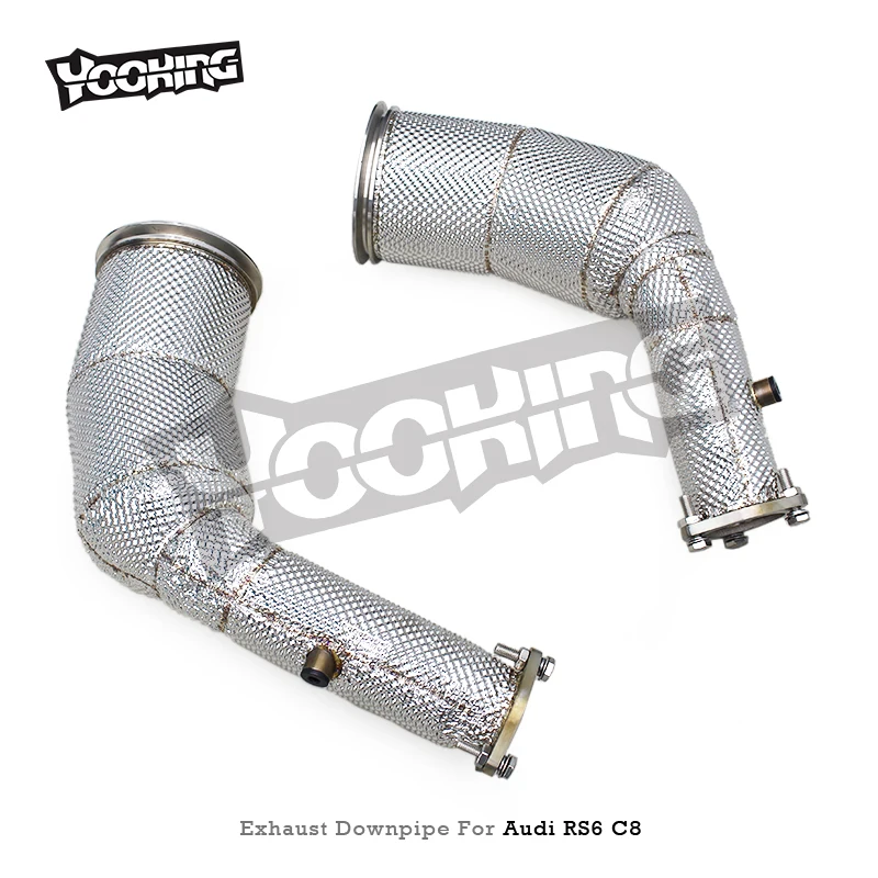 YD Exhaust Downpipe With OPF In Stock For Audi RS6/RS7 C8 4.0T 2021-2023 Stainless Steel Exhaust Pipe Racing Car Exhaust System