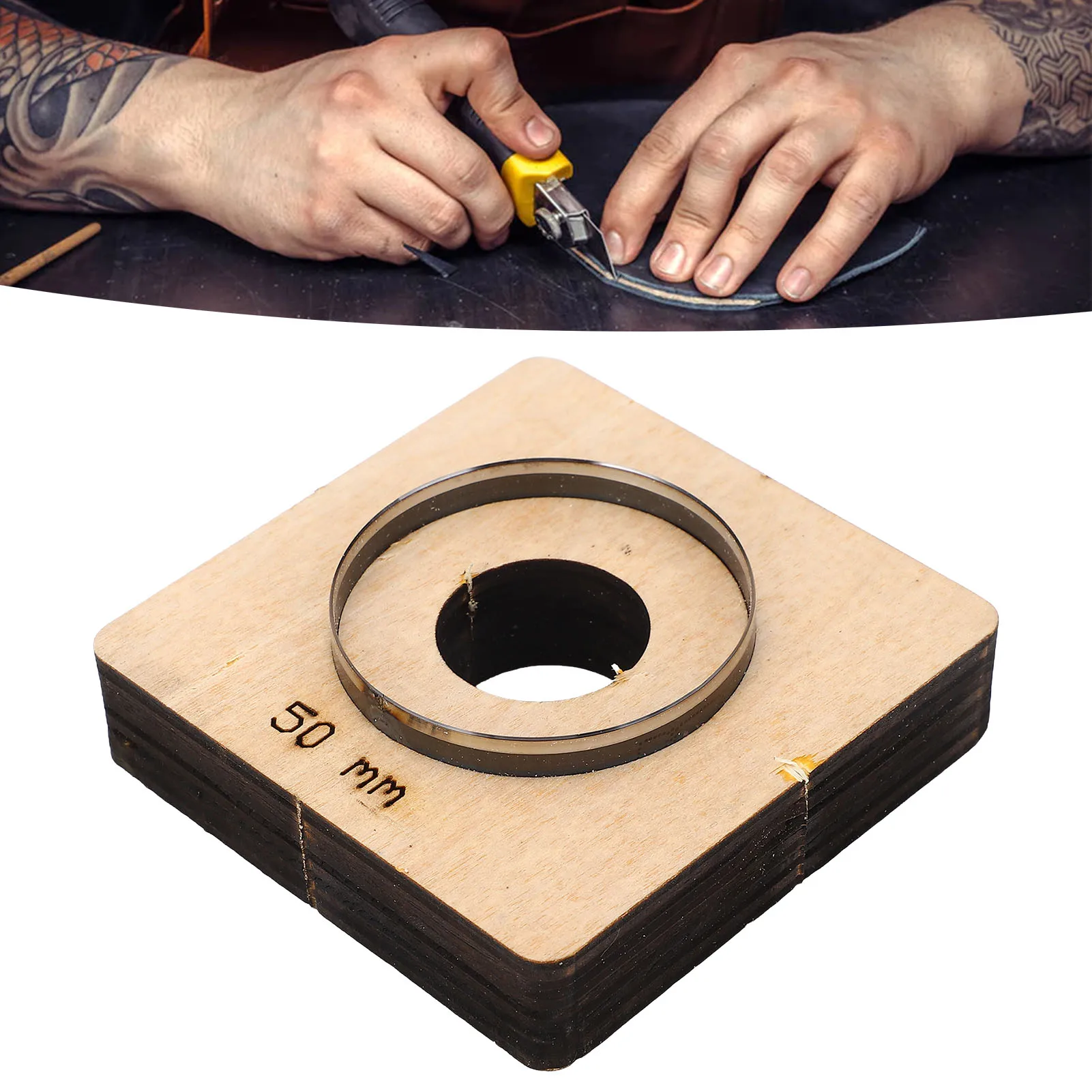 

Форма для вырубки кожи круглой формы, 50 мм, для пробивки и резки кожи