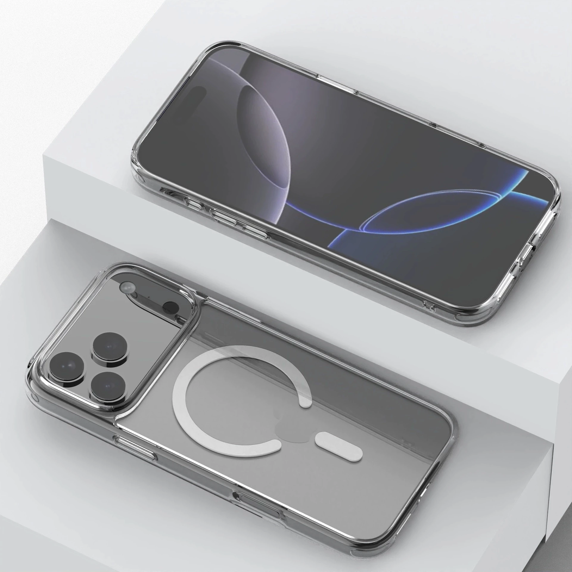 Klare Magsafe-Hülle für kabelloses Laden für iPhone 17, Luftabdeckung für iPhone 17, 16, 15, 14 Plus, 13, 12, 11 Pro Max