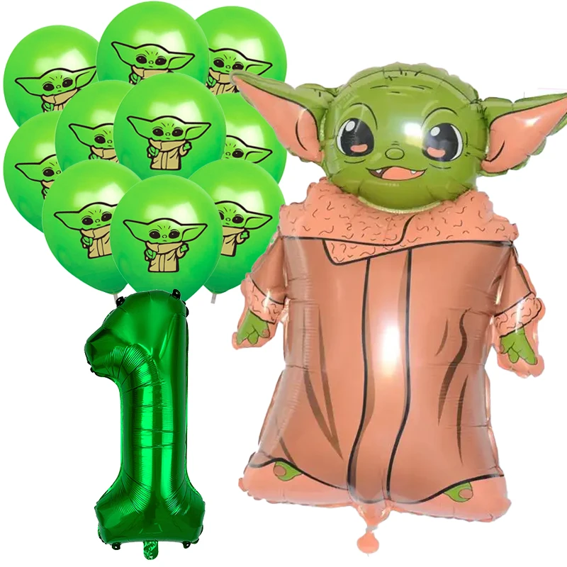 

Star Wars Yoda Boy Birthday Balloon Set Cartoon Aluminum Foil Digital Balloon Pack Baby Shower Ball Supplies Decor Birthday Gift