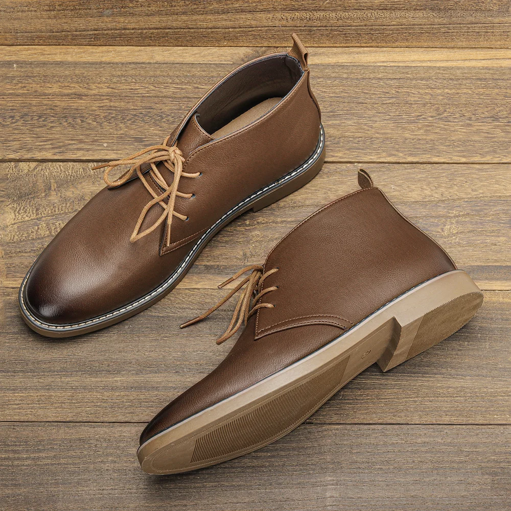 

New Style Retro Men Ankle boots Brand Plus Desert Boots Comfortable Leather Boots For Men