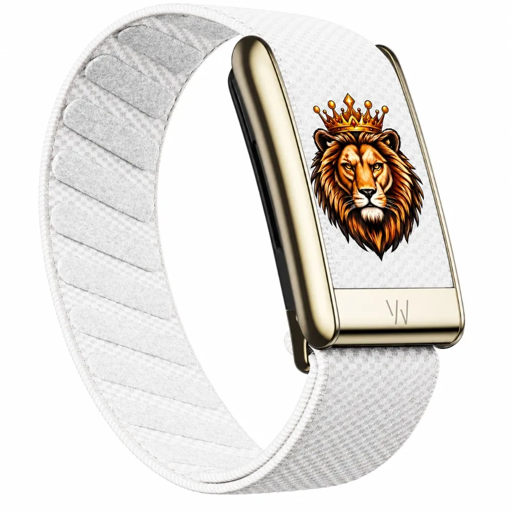 New Royal Lion Crown Graphic Nylon Woven Strap For WHOOP 5.0 MG King Spirit Heritage Style Sport Replacement Wristband