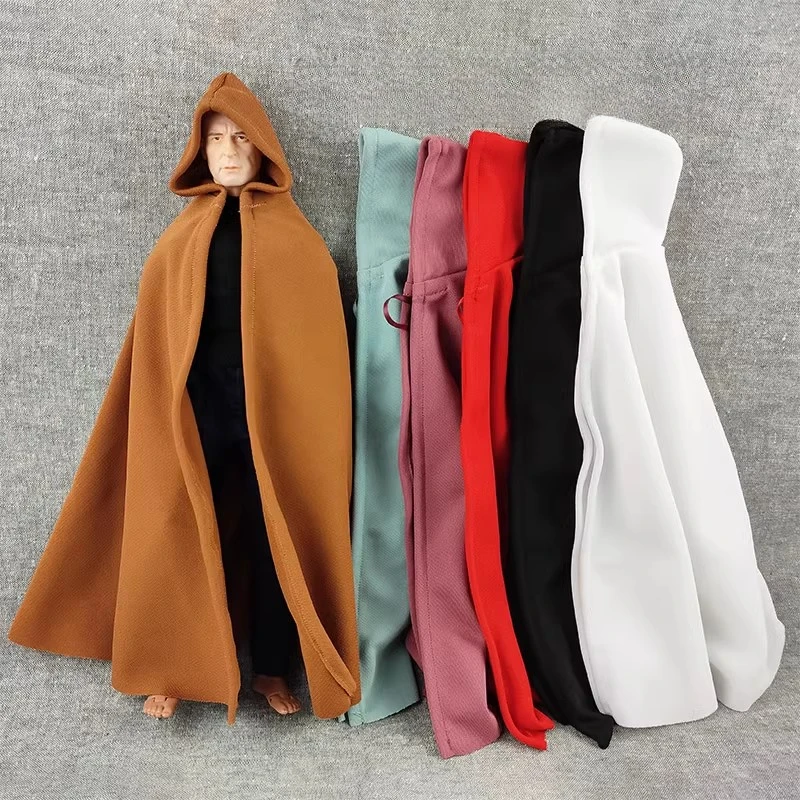 1/6 Scale Male Soldier Cloak Wizard Hooded Ancient Style Six Colors Clothes Model for 12'' Soldier Action Figures Display