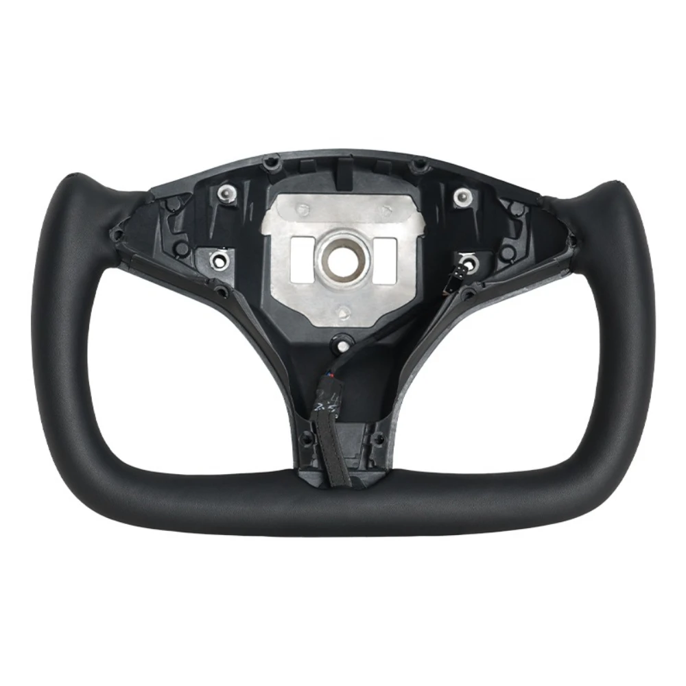 

Full Leather Yoke Steering Wheel Heating Function Fit For Tesla Model X 2016-2020 No Carbon Fiber Sides Car Upgrade Accessories