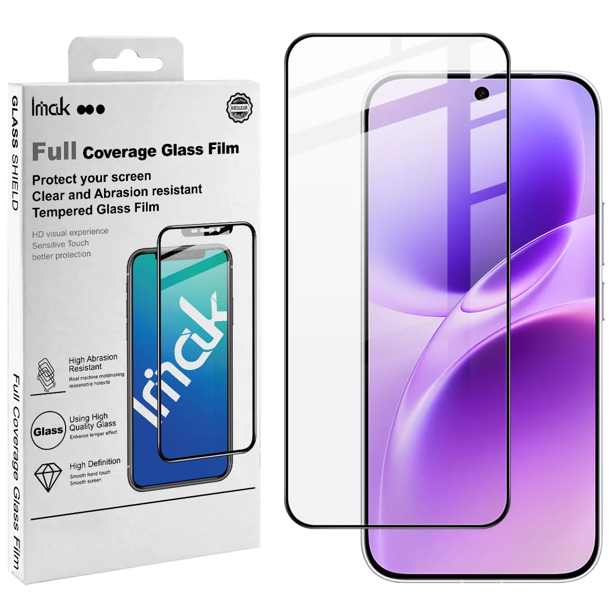 IMAK Pro+ Tempered Glass for Vivo S50 Pro Mini 5G Screen Protector Film Support Fingerprint