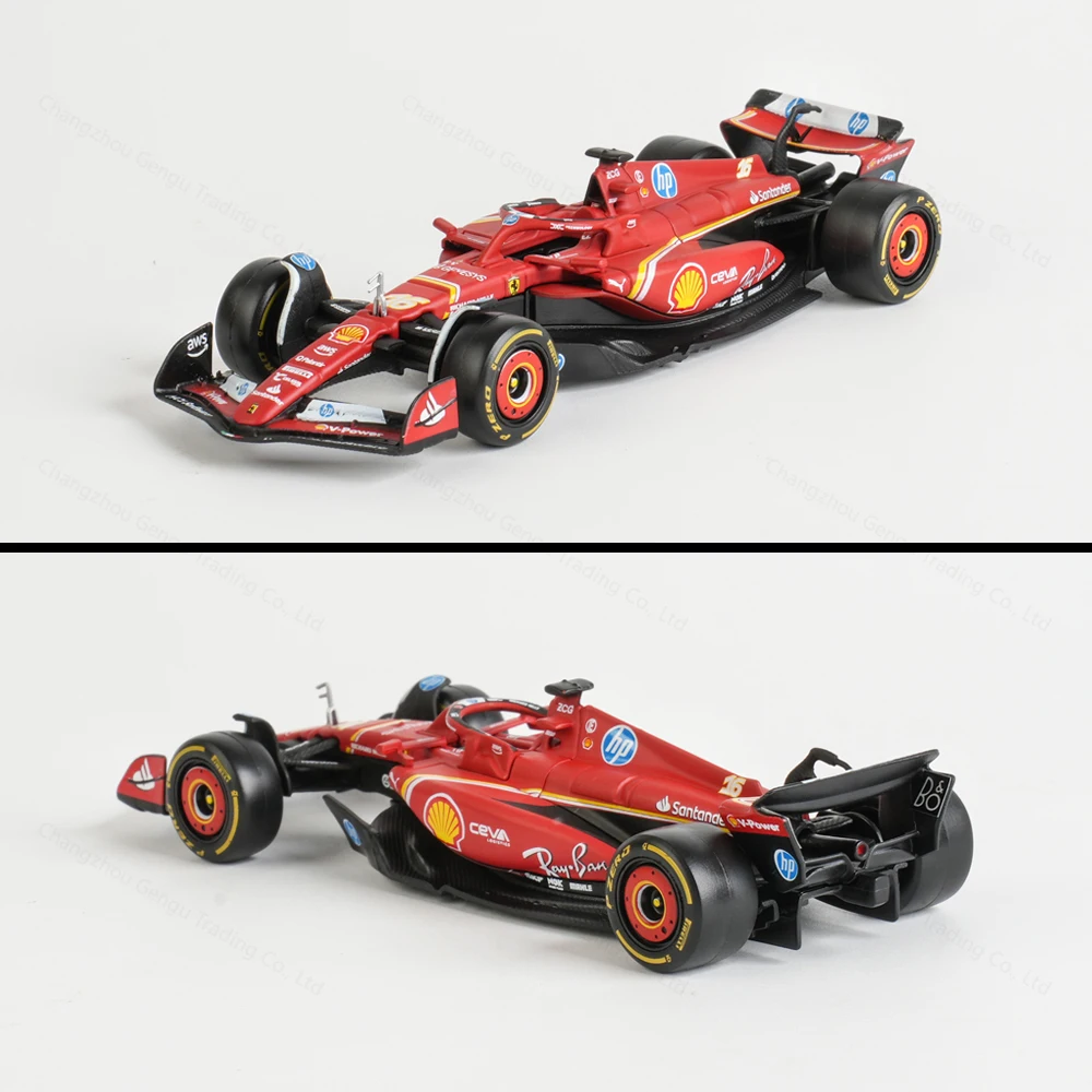 Bburago 1:43 2024 Ferrari SF24 # 16 # Coche de fórmula de carreras 55 F1, simulación estática, modelo de aleación fundida a presión