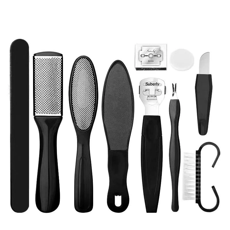 Stainless Steel Professional Pedicure Tools Set Foot Rasp Peel Callus Dead Skin Remover Feet Care Pedicure