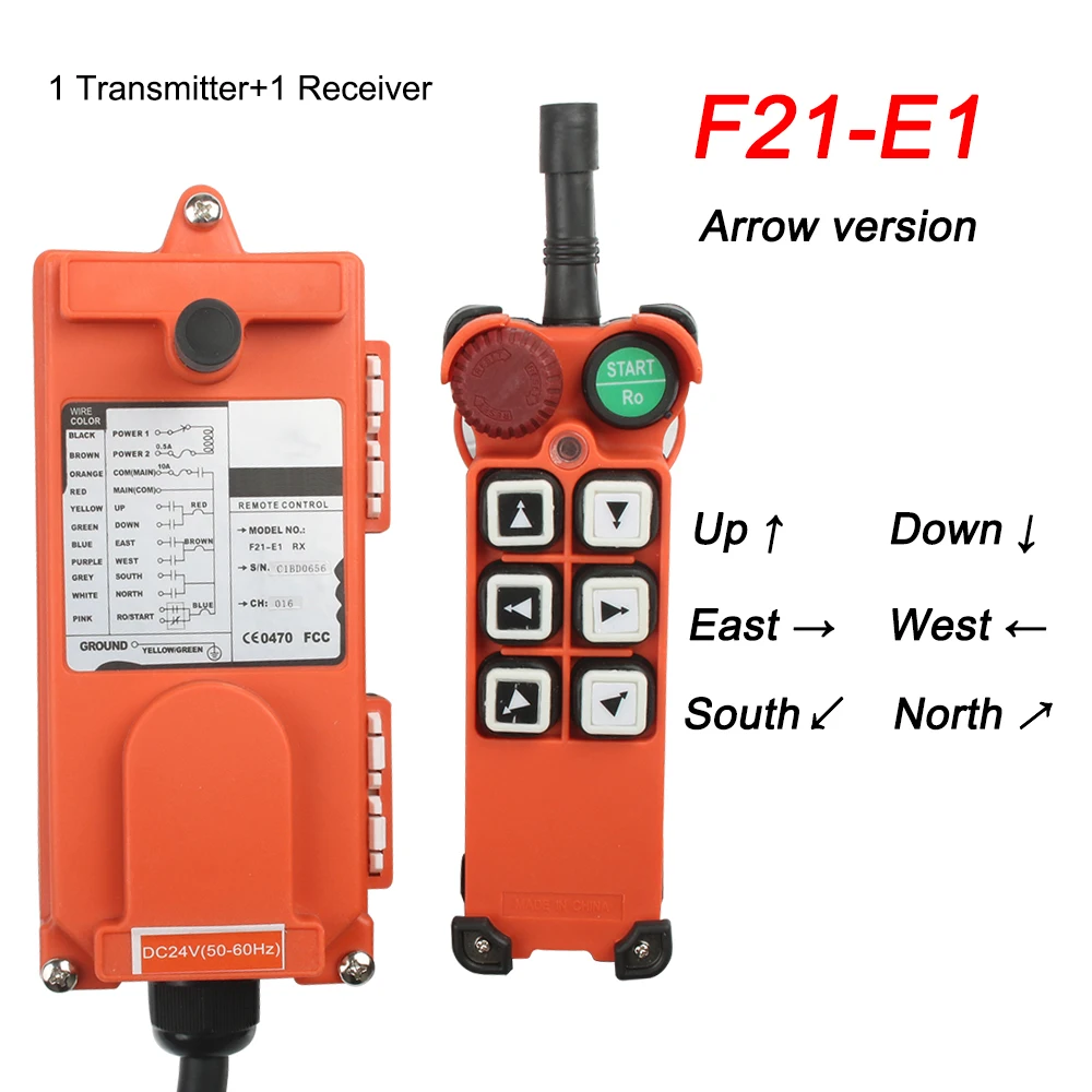 12V 24V Wireless Industrial remote controller switches Hoist radio Control Crane switch F21-4S F21-E1 F21-E1B AC220V 380V 110V