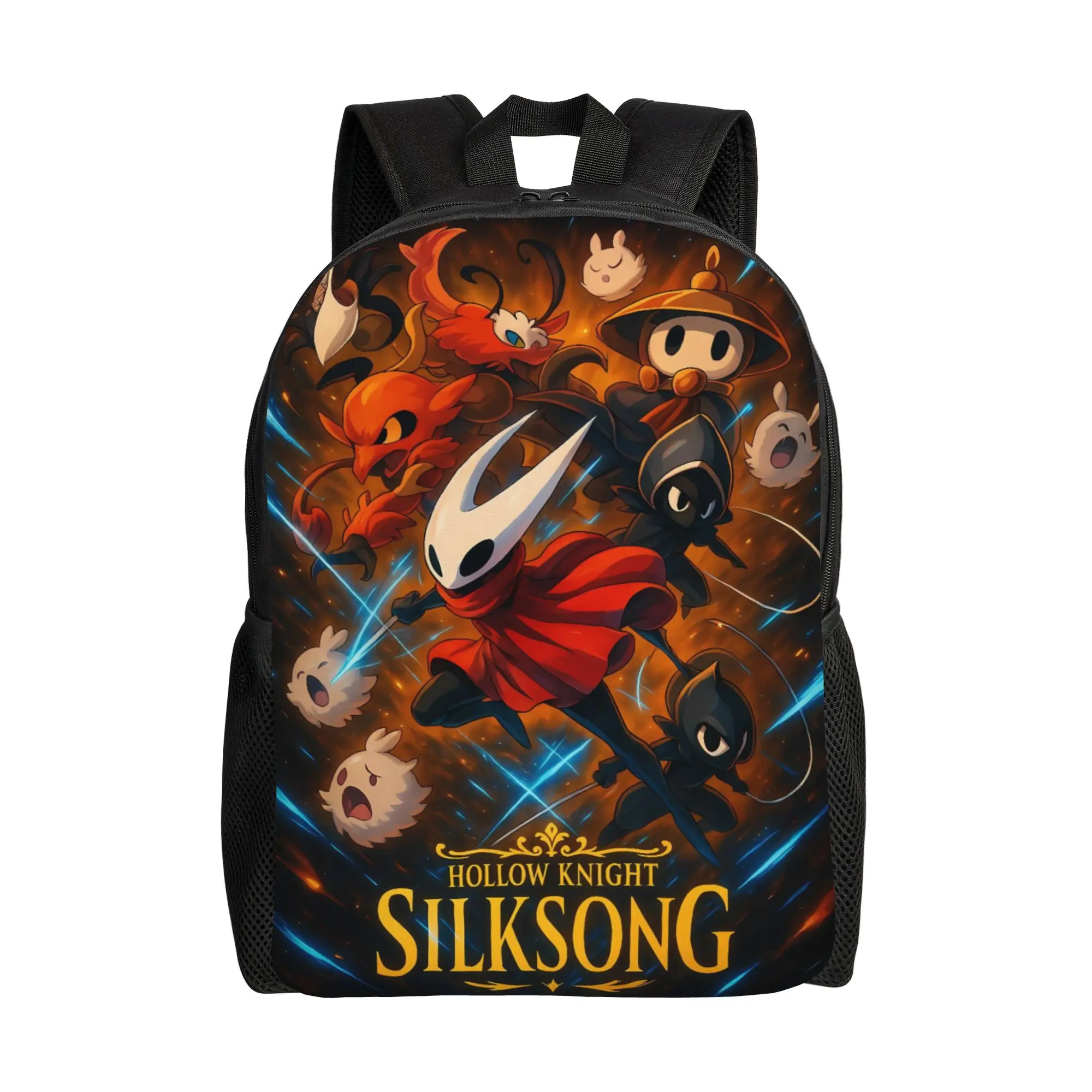 

Игровой рюкзак Hollow Knight, унисекс, легкий, из полиэстера, эстетичный, для старшей школы, дорожный, дизайнерский рюкзак
