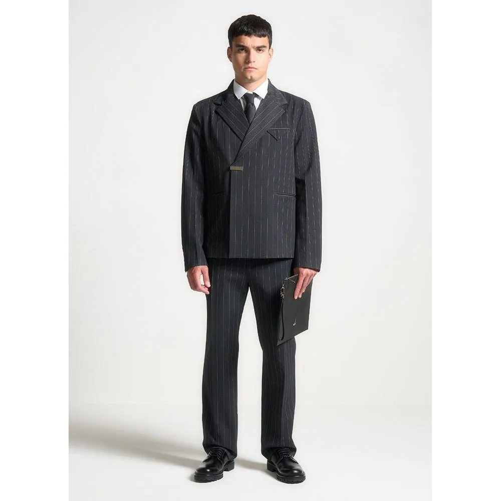 

Black Grid Men Suit Single Breasted High Quality Notch Collar Business Formal Occasion Customize Male Clothing Stylish Special