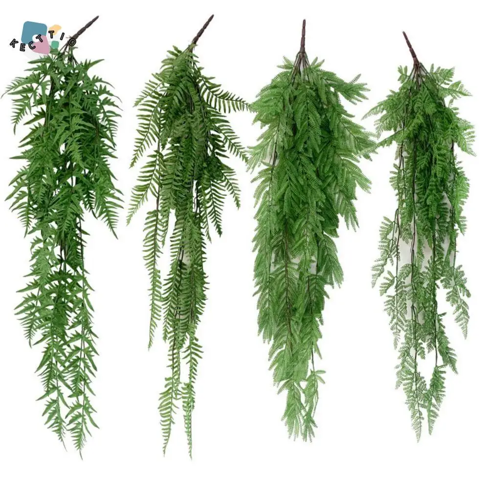 

30 Leaves Artificial Green Plants Large Tropical Plants Fern Leaves Vines Realistic Wall Hanging Boston Fern Plants Shop Hotel