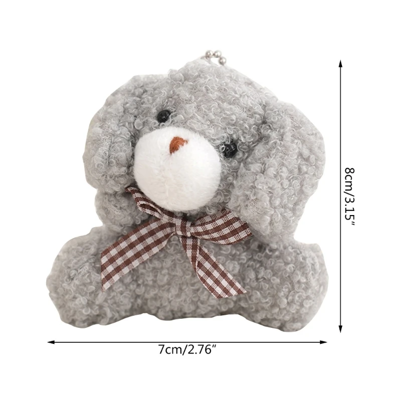 Sang Trọng TeddyDog Búp Bê Móc Khóa Trang Trí Hoạt Hình Mặt Dây Chuyền Cho Túi Ví Tote Lô Mặt Dây Chuyền Búp Bê Nhồi Móc