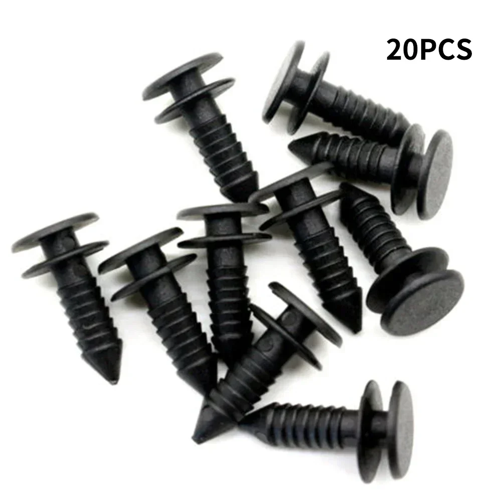 20pcs Plastic Clips For Discovery Rear Door Trim Panel- Door Card Stud D157 Black Nylon Fits Into 5mm Hole DKP5279L