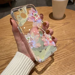 Soft TPU Case For Samsung A56 5G A54 A55 A36 A16 A35 A34 A15 A53 A52 A24 A22 A05s S24 Ultra S25 Plus S23 FE S22 Flower Covers