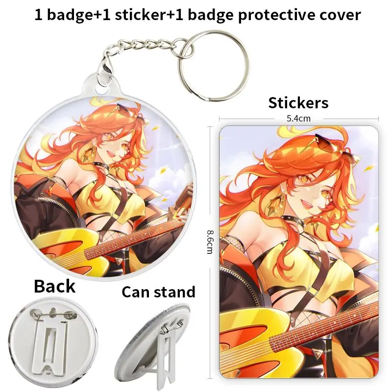 Il Capitano Genshin Impact Game Anime Character Soft Button Badge Brooch anchor Peripherals Pin DIY Fandom Cartoon Accessories
