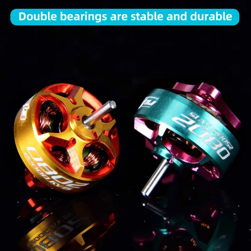 RCINPOWER GTS V3 0802 Brushless Motor 22000KV 25000KV 27000KV 1S for FPV Freestyle 1.2-1.6inch Tinywhoop Cinewhoop Drones