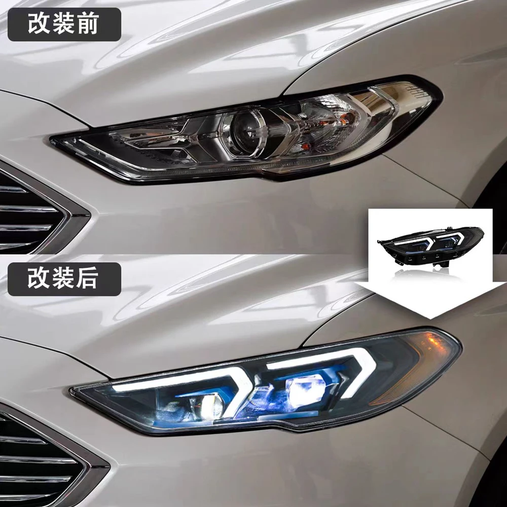 2 قطعة أضواء السيارة لفورد مونديو المصابيح الأمامية 2017-2020 مونديو LED المصباح إشارة ديناميكية اكسسوارات السيارات