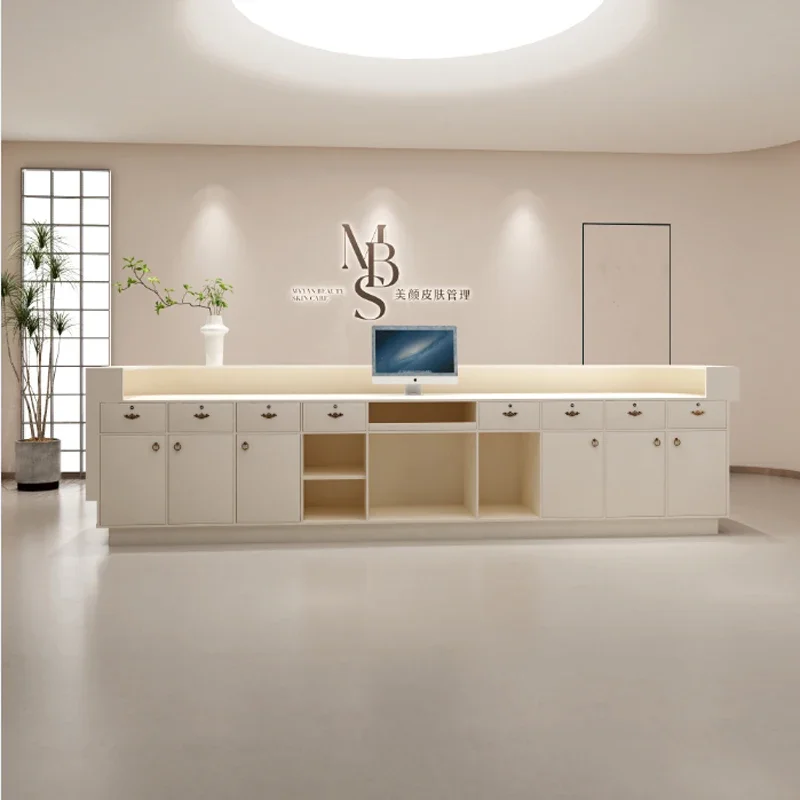 Information Luxury Reception Desks Office Shop Conference Salon Mobile Front Reception Desks Lectern Mostrador Furniture