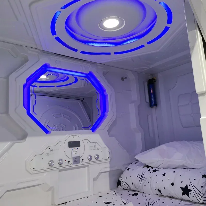 capsule bed, technology model, sleep family, smart model, hotel equipment, hotel, capsule, gaming bed, student single cabin