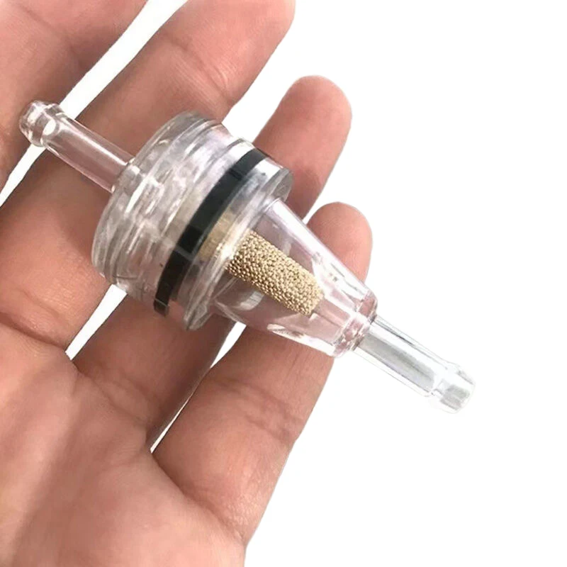 6mm 1/4 Inch Inline Fuel Filter, Clear Plastic Mini Gas Petrol Oil Filter Motorcycle Dirt Bike ATV Fuel System Replacement Parts