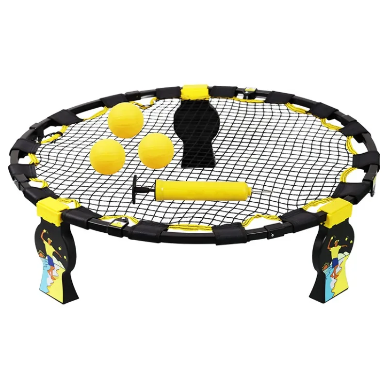 PVC beach volleyball folding outdoor grass game inflatable spike mini volleyball set