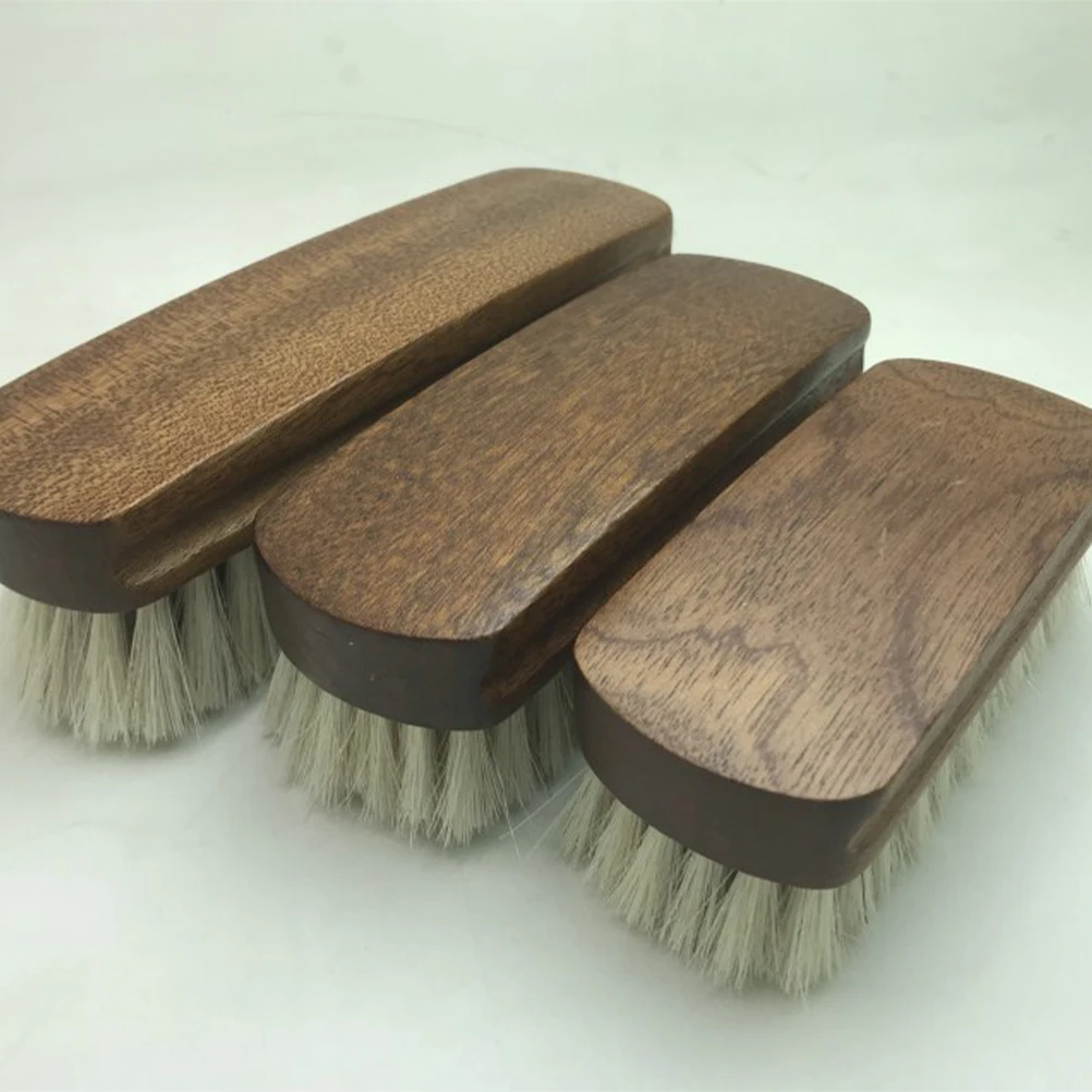 

Multifunctional Shoe Brush Shoes Cleaner Horse Hair Cleaning Wooden Dedusting Coat Polishing Shoe-Shiner