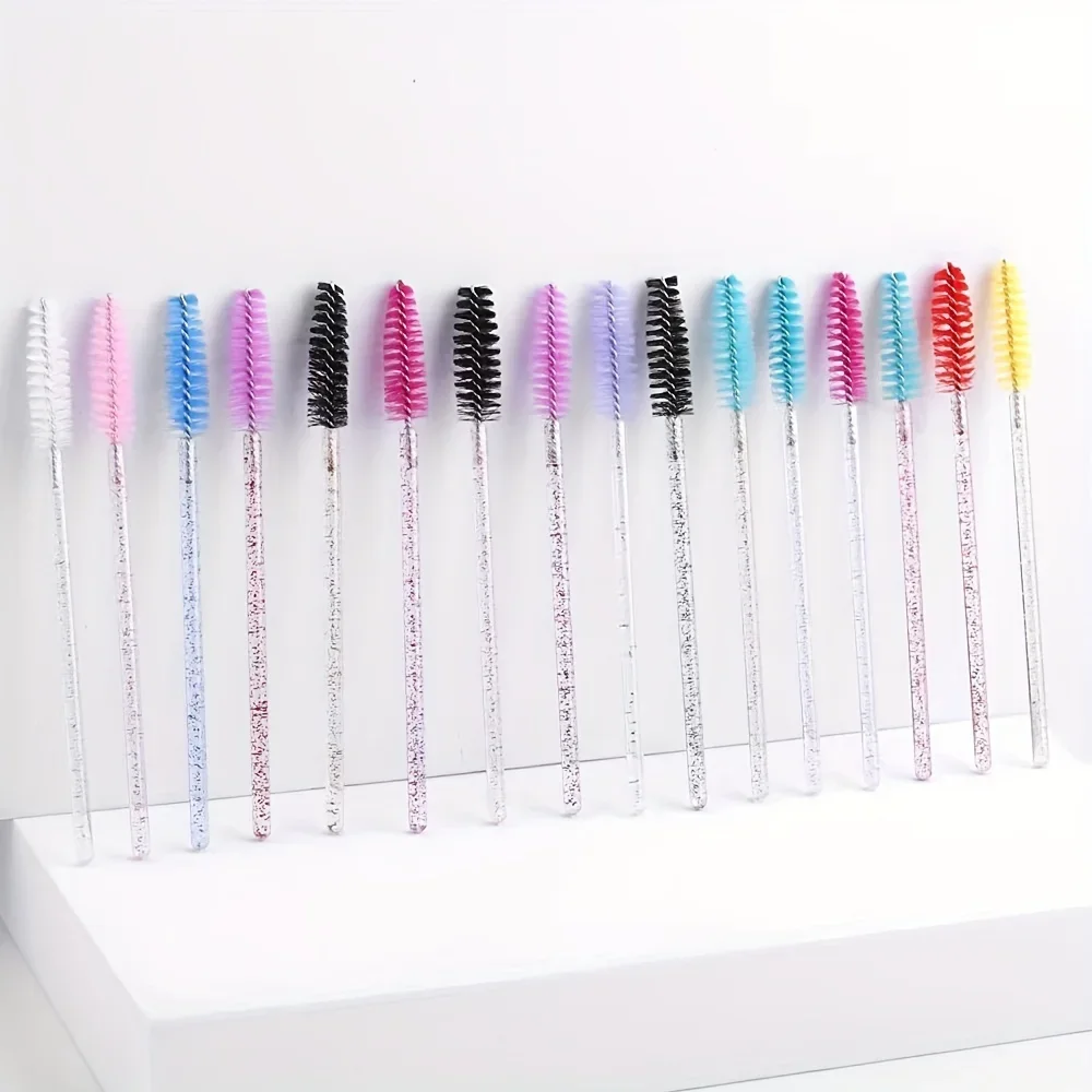 50 Stück transparente Spoolie-Pinsel – Einweg-Mascara-Zauberstäbe für Wimpernverlängerungen/Brauen/Make-up | Salon Wimpern Applikator Werkzeuge Großhandel