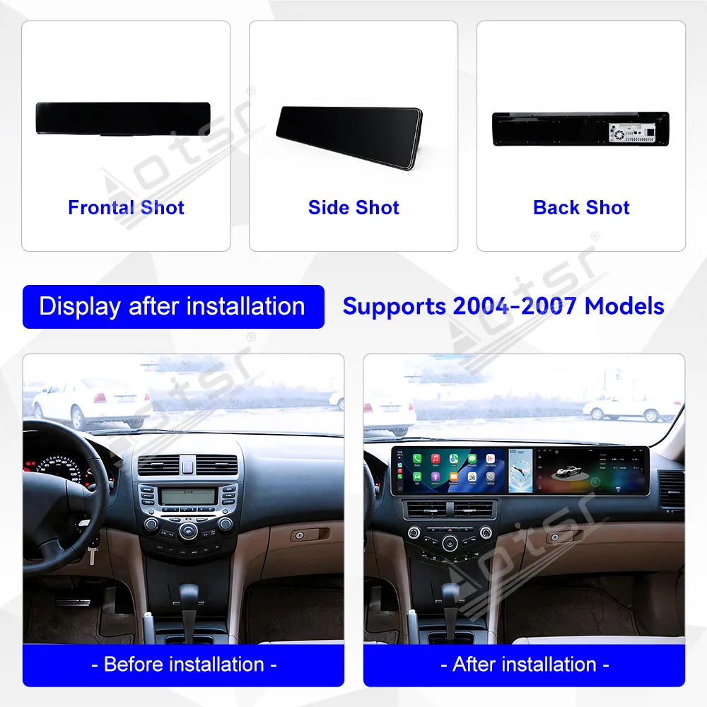 Triple Screen Android Car Radio For Honda Accord 2004~2007 Old To New Car Multimedia Player GPS Navigation Car Stereo Head Unit