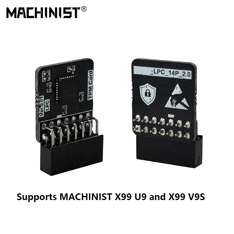 

MACHINIST X99 motherboard Supports X99 U9 and X99 V9S Tpm Module 14 Pin Suitable for ASUS-LPC-14PIN TPM 2.0Module Board